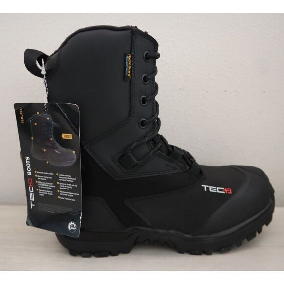 Ski-Doo 4442533090 Unisex Sz 10 Black Leather TEC+ REC Snowmobile Boots - Picture 6 of 14